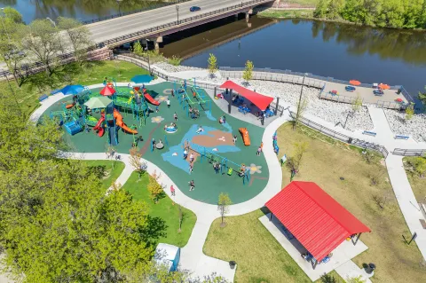 Play Michigan! accessible playground on the Lansing River Trail