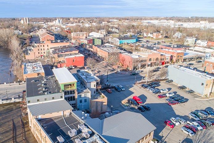 Aerial view of lot 56 in Old Town